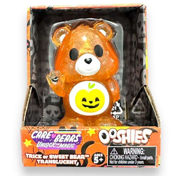 NEW Care Bears OOSHIES HALLOWEEN Glitter Chase TRICK OR SWEET BEAR Figurine - Picture 1 of 2